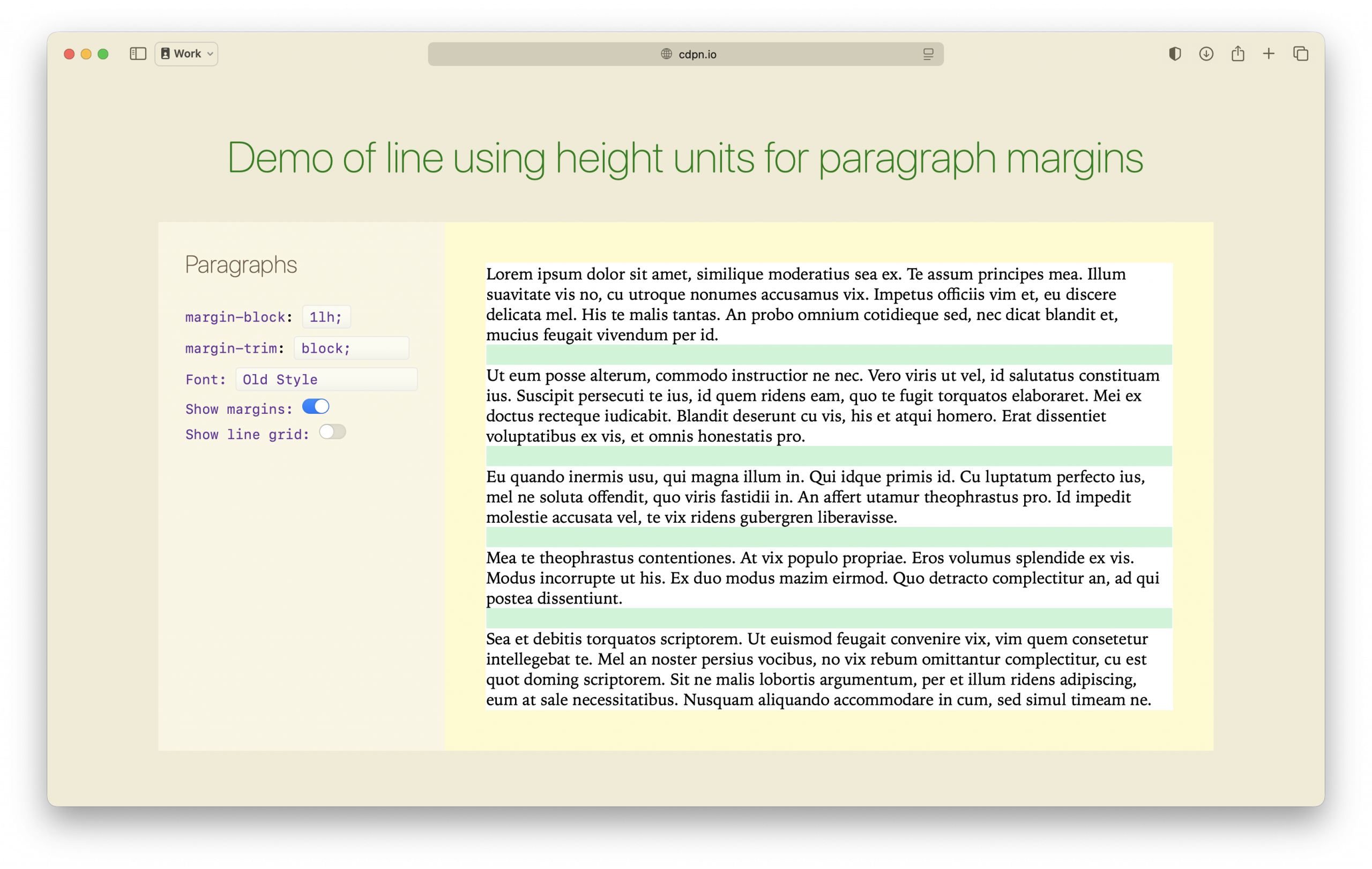 Screenshot of the demo on the web where people can try it out for themselves.